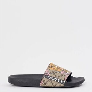 Gucci Pool Slides with Tiger and Floral Accents 36
